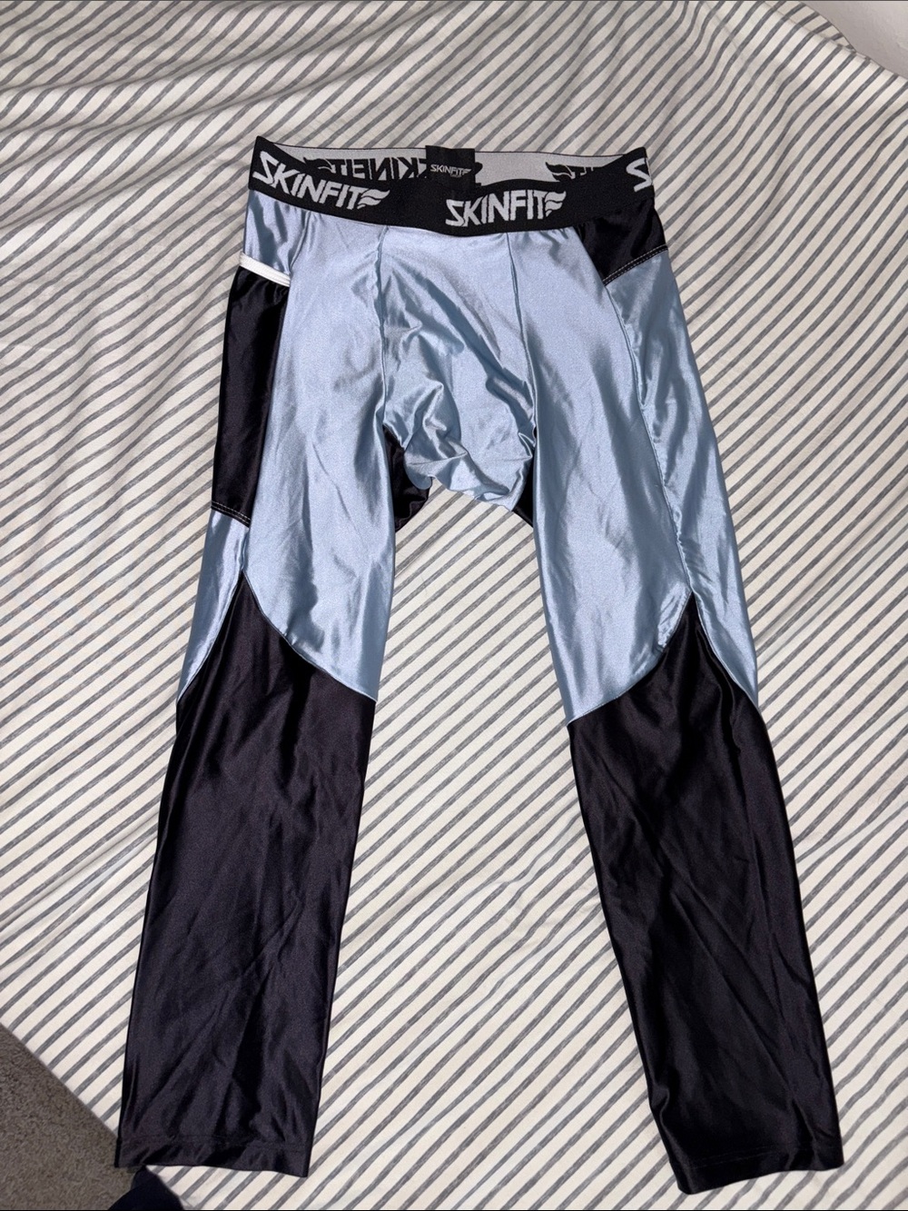 SKINFIT Light Blue & Navy Compression Leggings